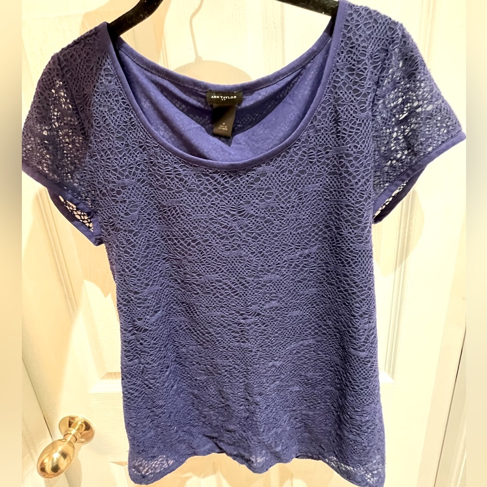 Ann Taylor Blue Lace top
